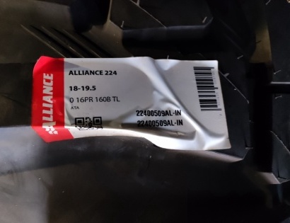 2 kosa pnevmatik Alliance 224 18-19.5 16 PR TL