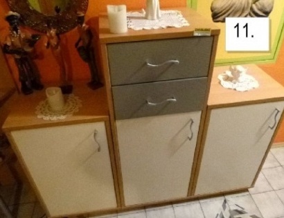 GARDEROBNE OMARICE, RJAVO - BELE BARVE, 3 kom