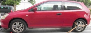 HONDA CIVIC 1.7 CTDi, RDEČE BARVE, LETNIK 2003, 313906 km, KLJUČ