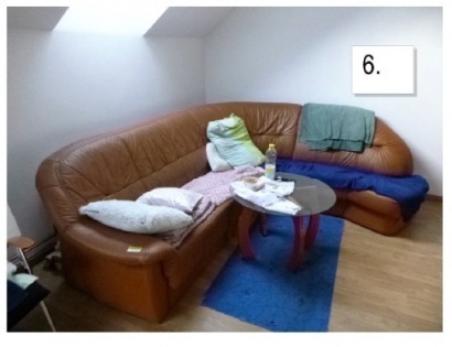 KOTNA SEDEŽNA GARNITURA, RJAVE BARVE, USNJE