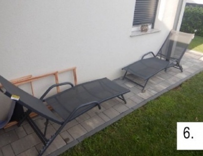 LEŽALNIK, ALU, 2 kom
