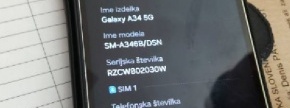 MOBILNI TELEFON SAMSUNG GALAXY A34, SN: RZCW802030W