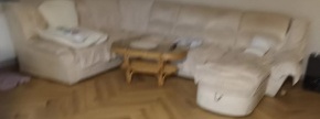 SEDEŽNA GARNITURA USNJE BELA