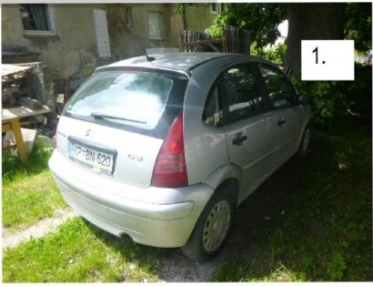 vozilo:CITROEN C 3 / 1.4;reg.št:KPBN-620;št.šasije:VF7FCKFVB26796649;ključi:Izvršitelj NE razpolaga