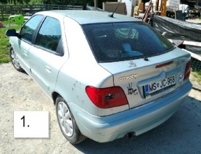 vozilo:CITROEN XSARA / 1.6;reg.št:MSJC-968;št.šasije:VF7N1NFUB73896953;ključi:Izvršitelj NE razpolag