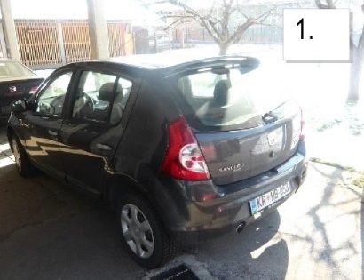 vozilo:DACIA SANDERO / 1.4 /;reg.št:KRHB-053;št.šasije:UU1BSDAEH41541781;leto pr.reg:2009-08-01;leto