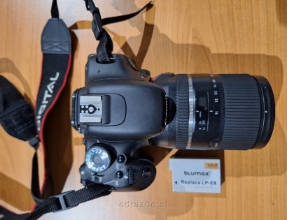 Vrsta premičnine: rabljen fotoaparat, objektiv
Znamke: Canon EOS 600D, Tamron 16-300mm
Opis: z nadom